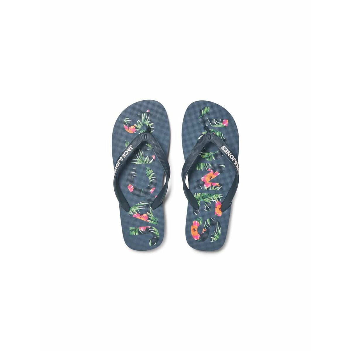 Miesten Flip-flopit Jack & Jones FWLOGO PALM PRINT 12230642 Laivastonsininen