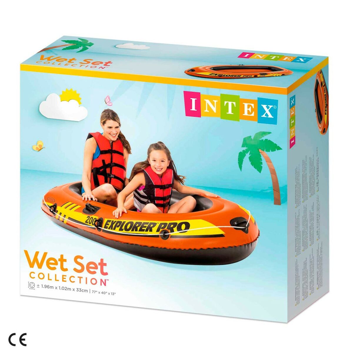 Puhallettava vene Intex Explorer Pro 200 196 x 33 x 102 cm