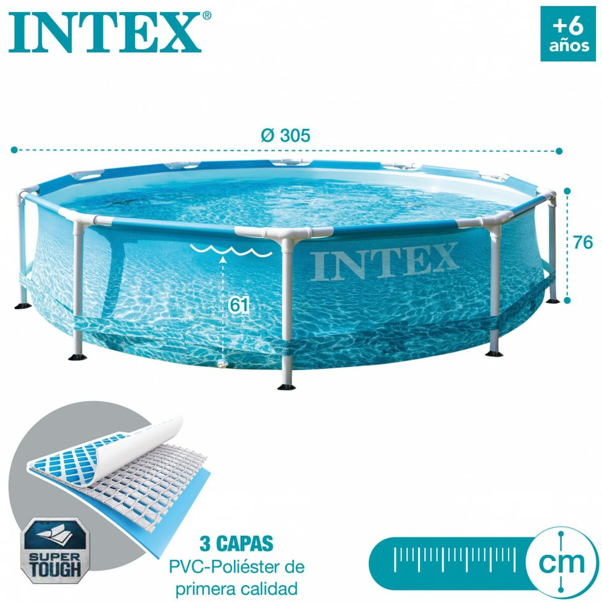 Irrotettava allas Intex 28208NP 305 x 76 x 305 cm