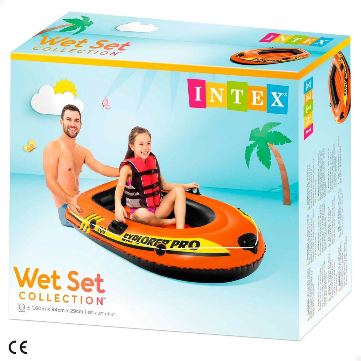 Puhallettava vene Intex Explorer Pro 100 160 x 29 x 94 cm