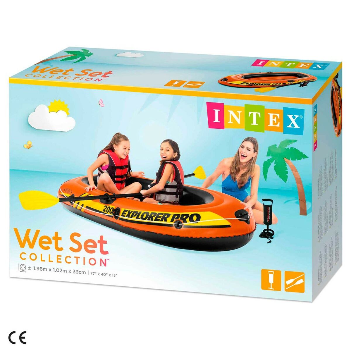 Puhallettava vene Intex Explorer Pro 200 196 x 33 x 102 cm