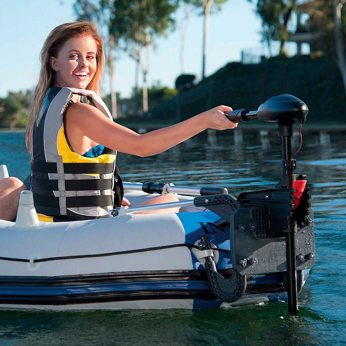 Kone Intex Transom Mount Trolling 12 V 480 W Puhallettava vene Elektroninen