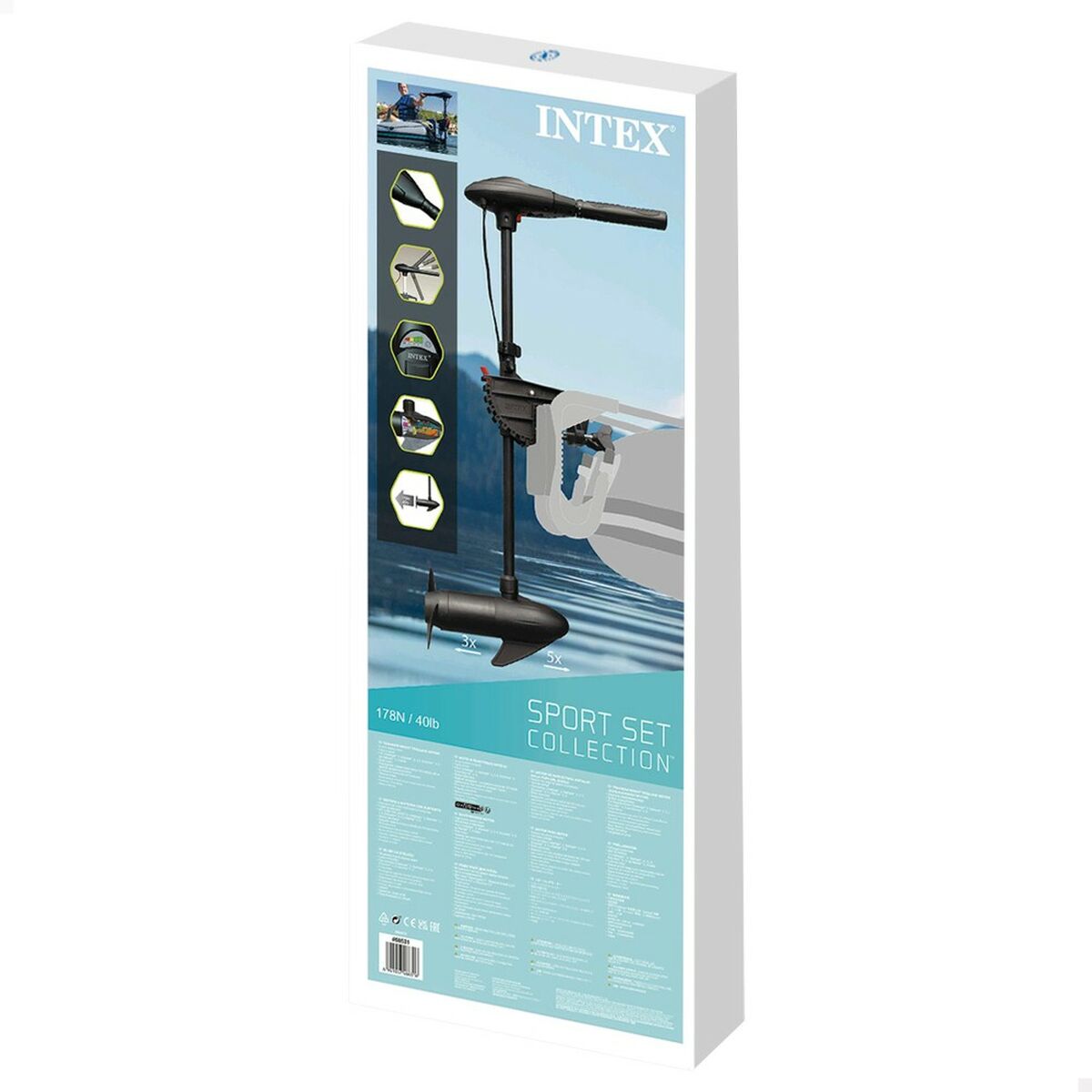 Kone Intex Transom Mount Trolling 12 V 480 W Puhallettava vene Elektroninen
