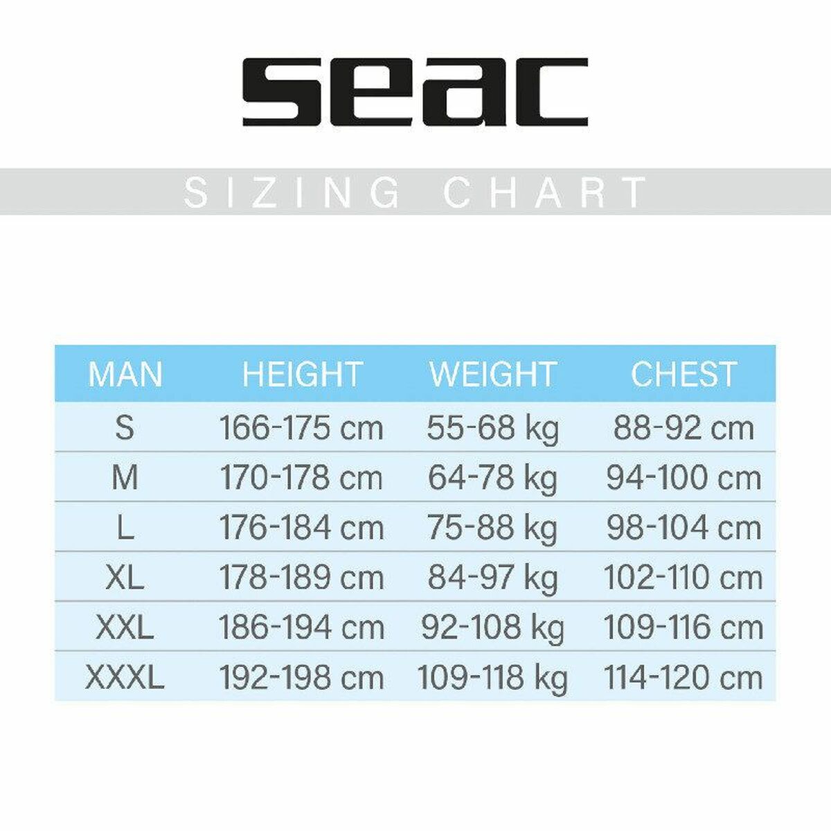 Neopreeni Seac Shark 3 mm Musta