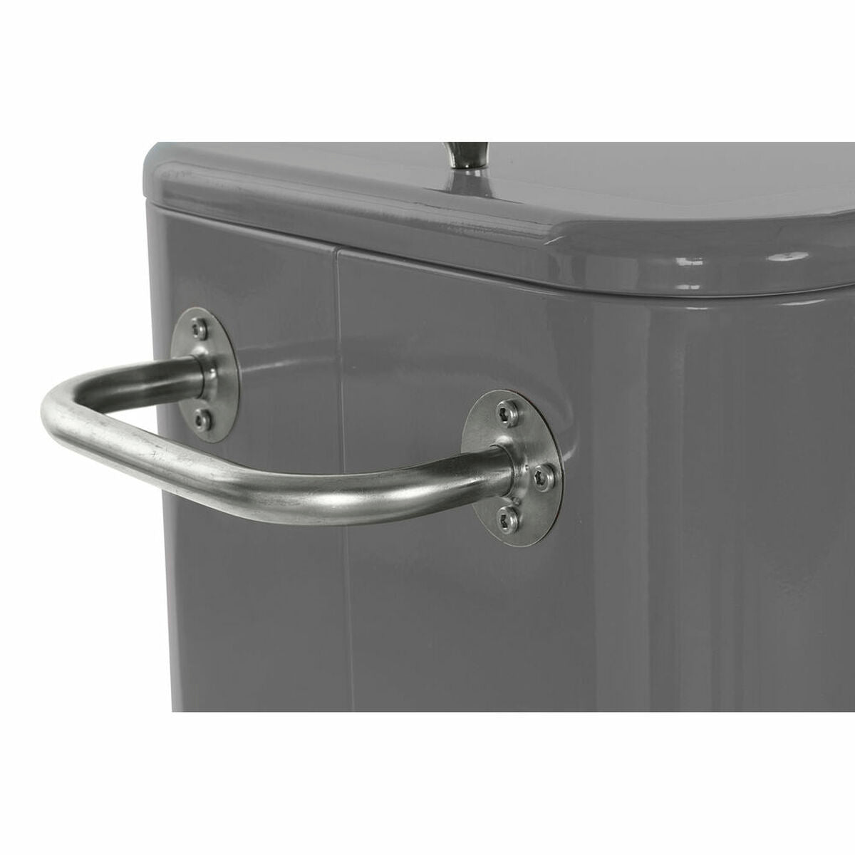 Jääkaappi DKD Home Decor Harmaa Renkailla 74 x 43 x 80 cm Teräs Tumman harmaa polypropeeni 56 L (74 x 43 x 80 cm)