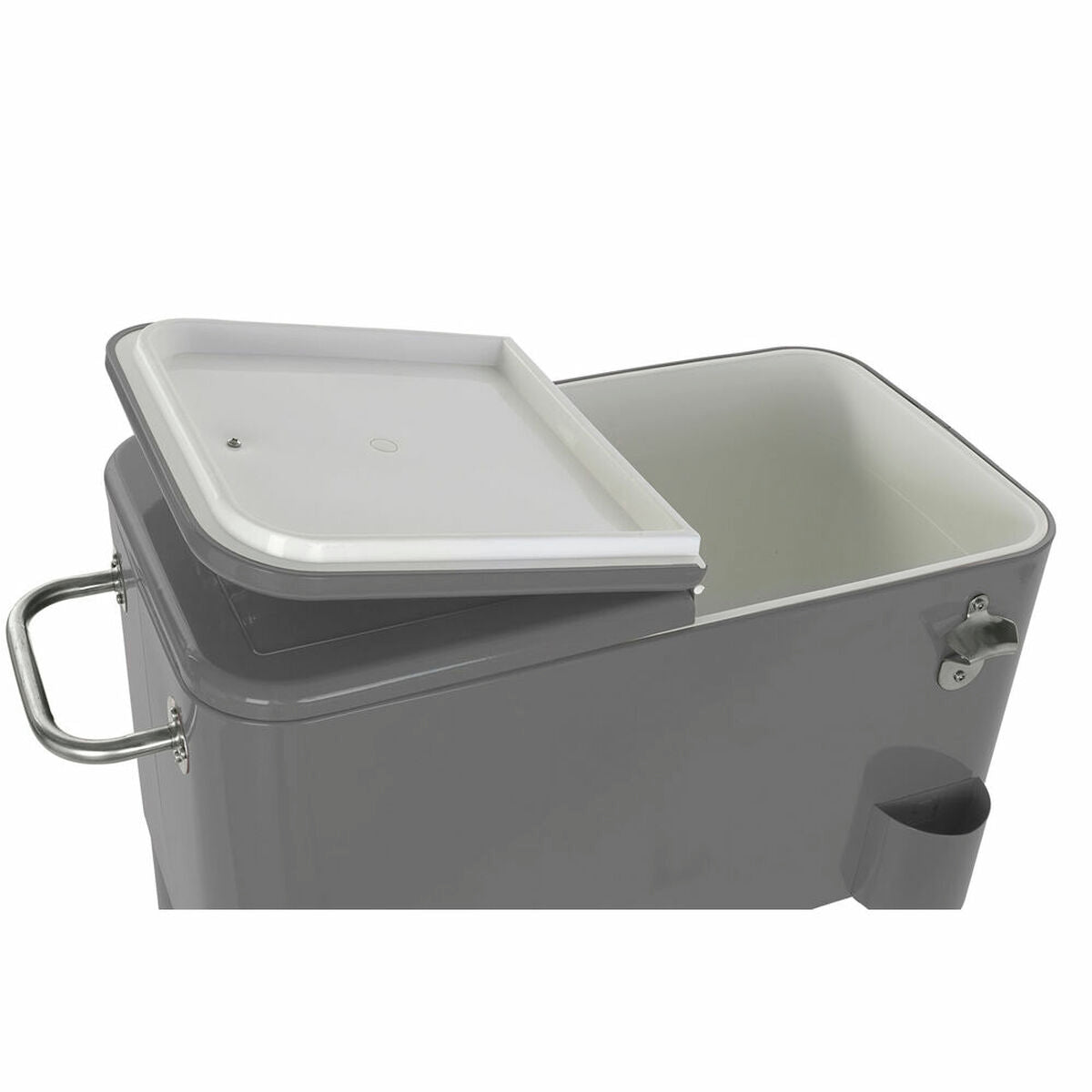 Jääkaappi DKD Home Decor Harmaa Renkailla 74 x 43 x 80 cm Teräs Tumman harmaa polypropeeni 56 L (74 x 43 x 80 cm)