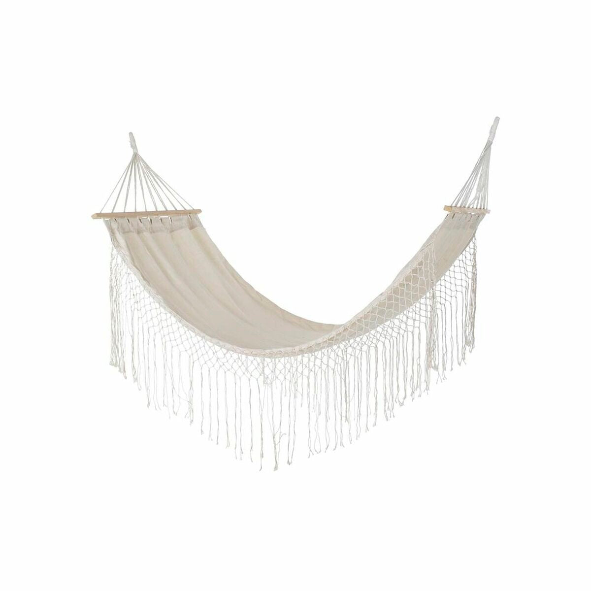 Riippumatto DKD Home Decor Beige Polyesteri Puuvilla Mäntypuu Hapsu (280 x 100 x 130 cm)