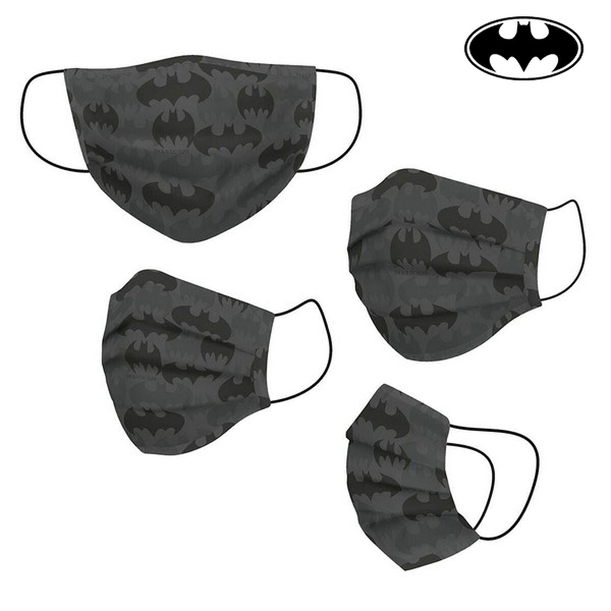 Hygieeninen uudelleen käytettävä hengityssuojain Batman Lasten Harmaa