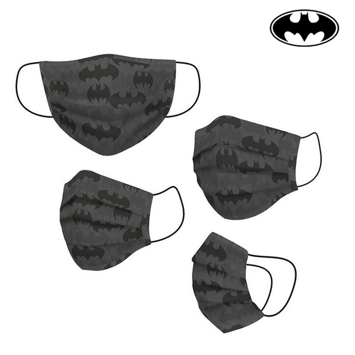 Hygieeninen uudelleen käytettävä hengityssuojain Batman Aikuinen Harmaa
