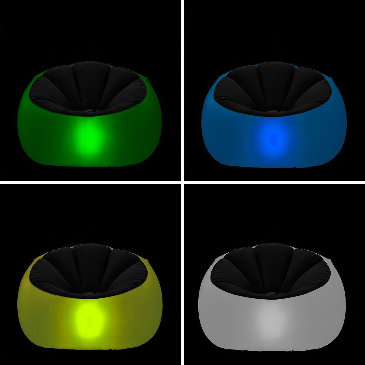 Ilmatäytteinen Nojatuoli Monivärisellä LED-valolla ja Kaukosäätimellä Chight InnovaGoods