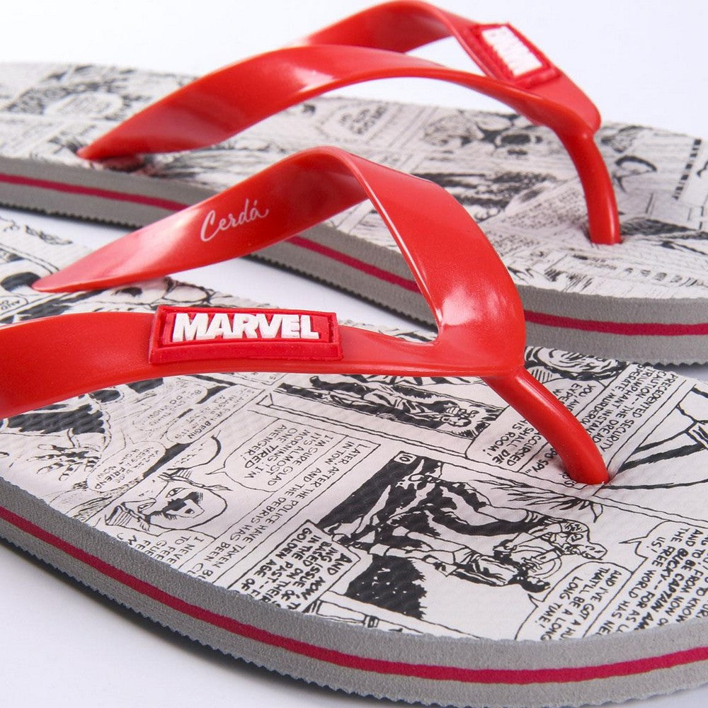 Miesten Flip-flopit Marvel Punainen Harmaa