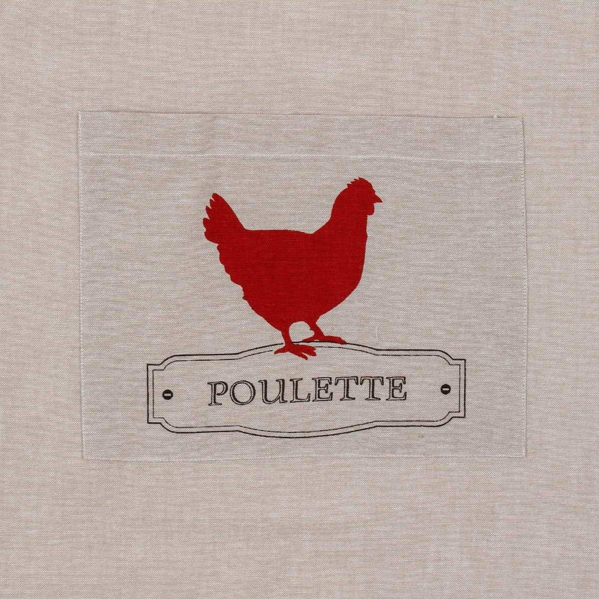 Taskullinen esiliina Atmosphera Poulette Beige Puuvilla 60 x 80 cm