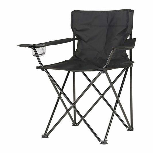 Folding Chair Musta Polyesteri Kangas