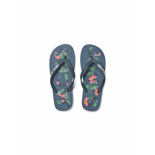 Miesten Flip-flopit Jack & Jones FWLOGO PALM PRINT 12230642 Laivastonsininen