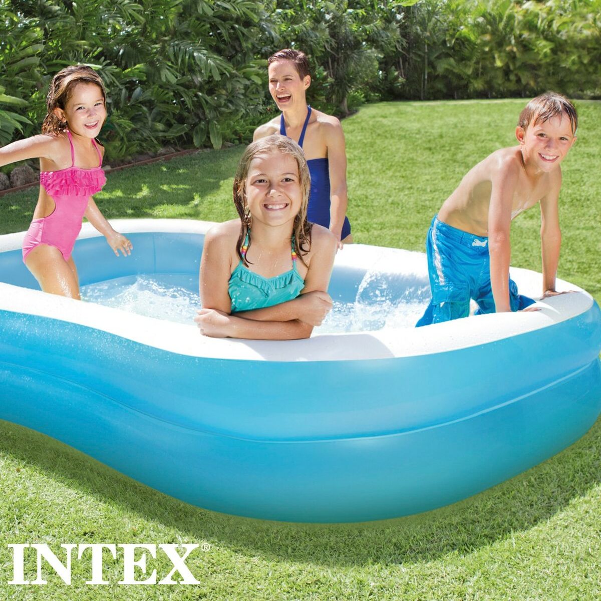 Puhallettava allas   Intex         Sininen/Valkoinen 540 L 203 x 48 x 152 cm