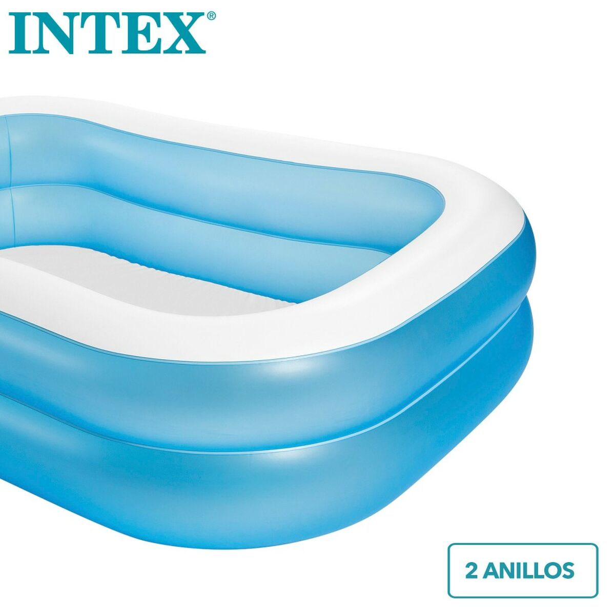 Puhallettava allas   Intex         Sininen/Valkoinen 540 L 203 x 48 x 152 cm
