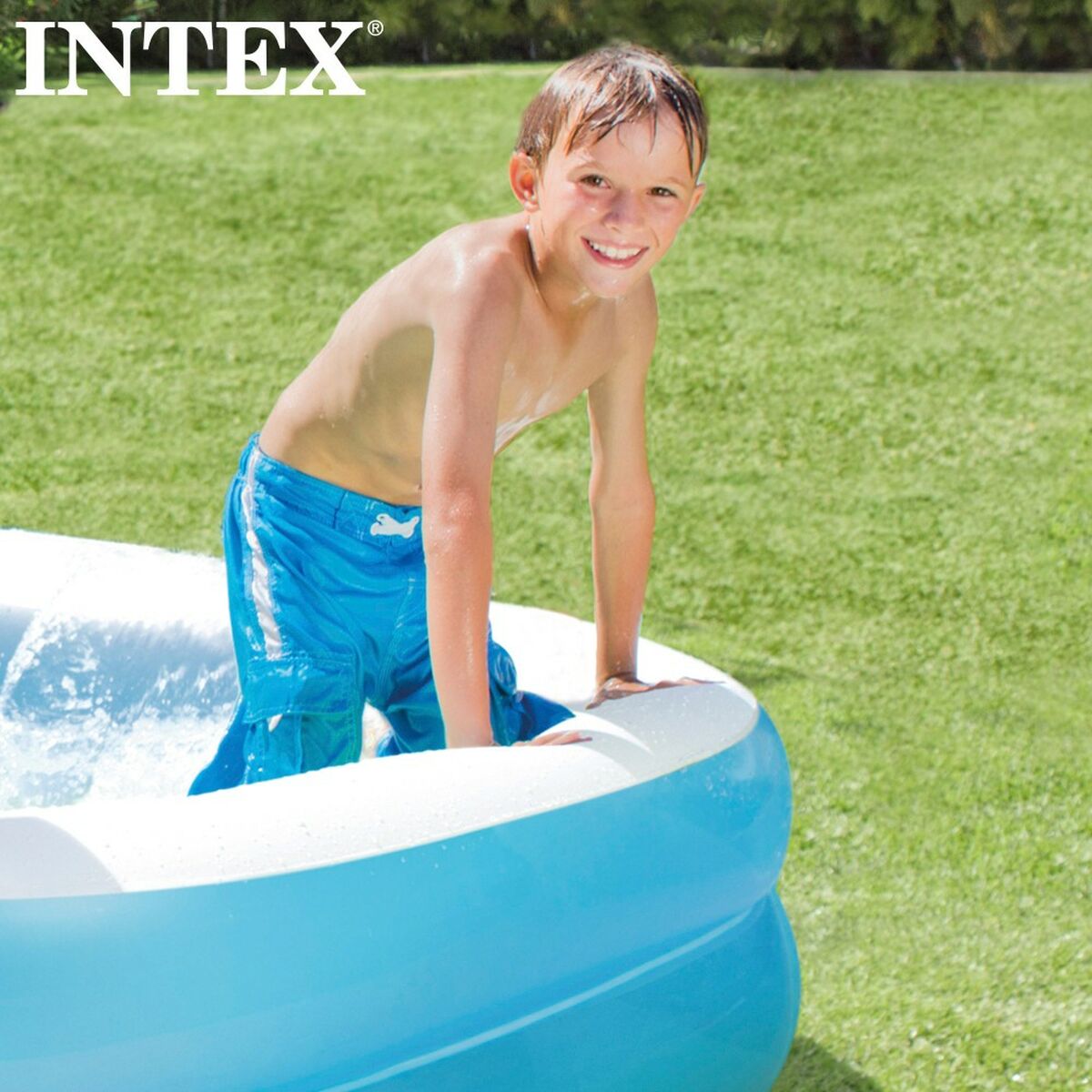Puhallettava allas   Intex         Sininen/Valkoinen 540 L 203 x 48 x 152 cm
