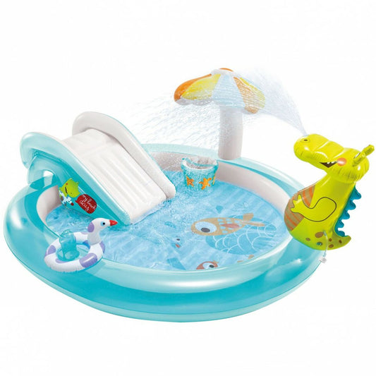 Puhallettava lasten kahluuallas Intex Gator Play Center         201 x 84 x 17 cm