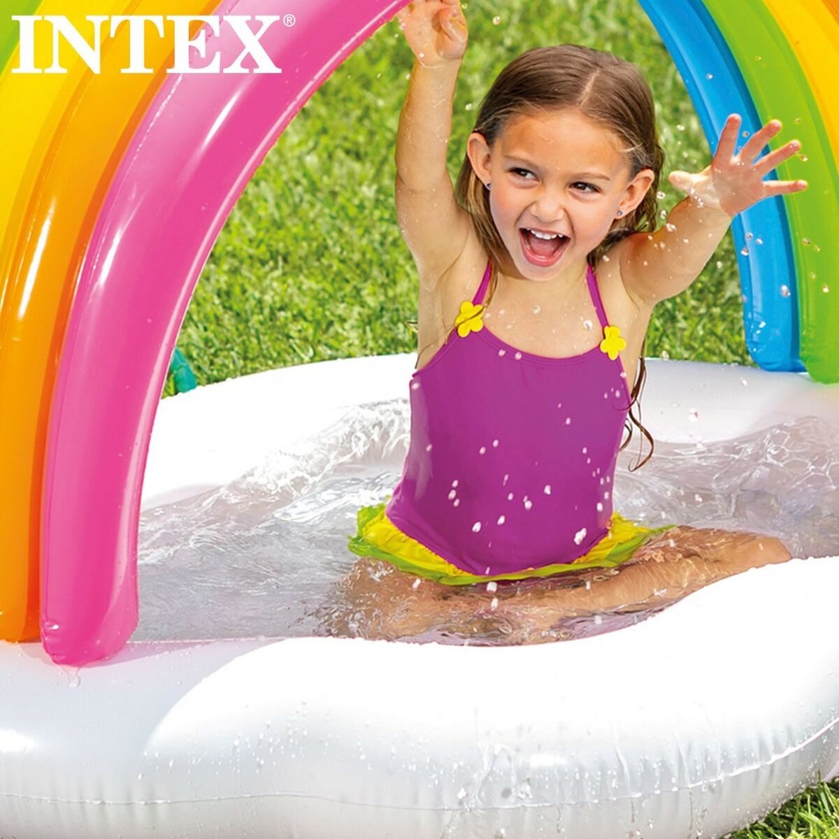 Puhallettava lasten kahluuallas Intex         Sateenkaari 84 L 119 x 84 x 94 cm