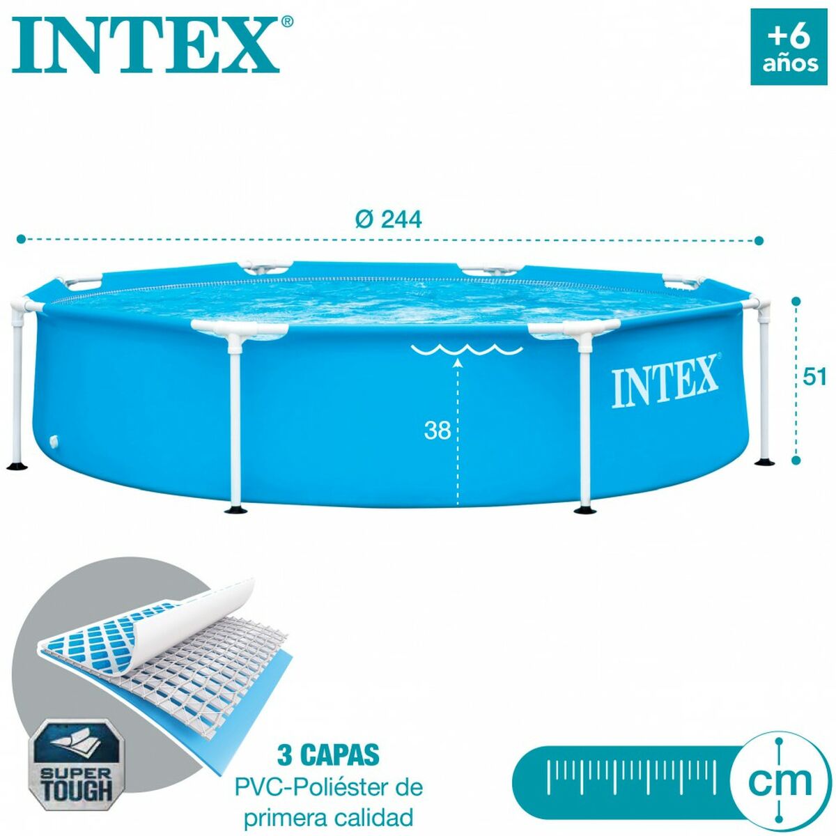 Irrotettava allas Intex 28205NP 1828 L 244 x 51 x 244 cm