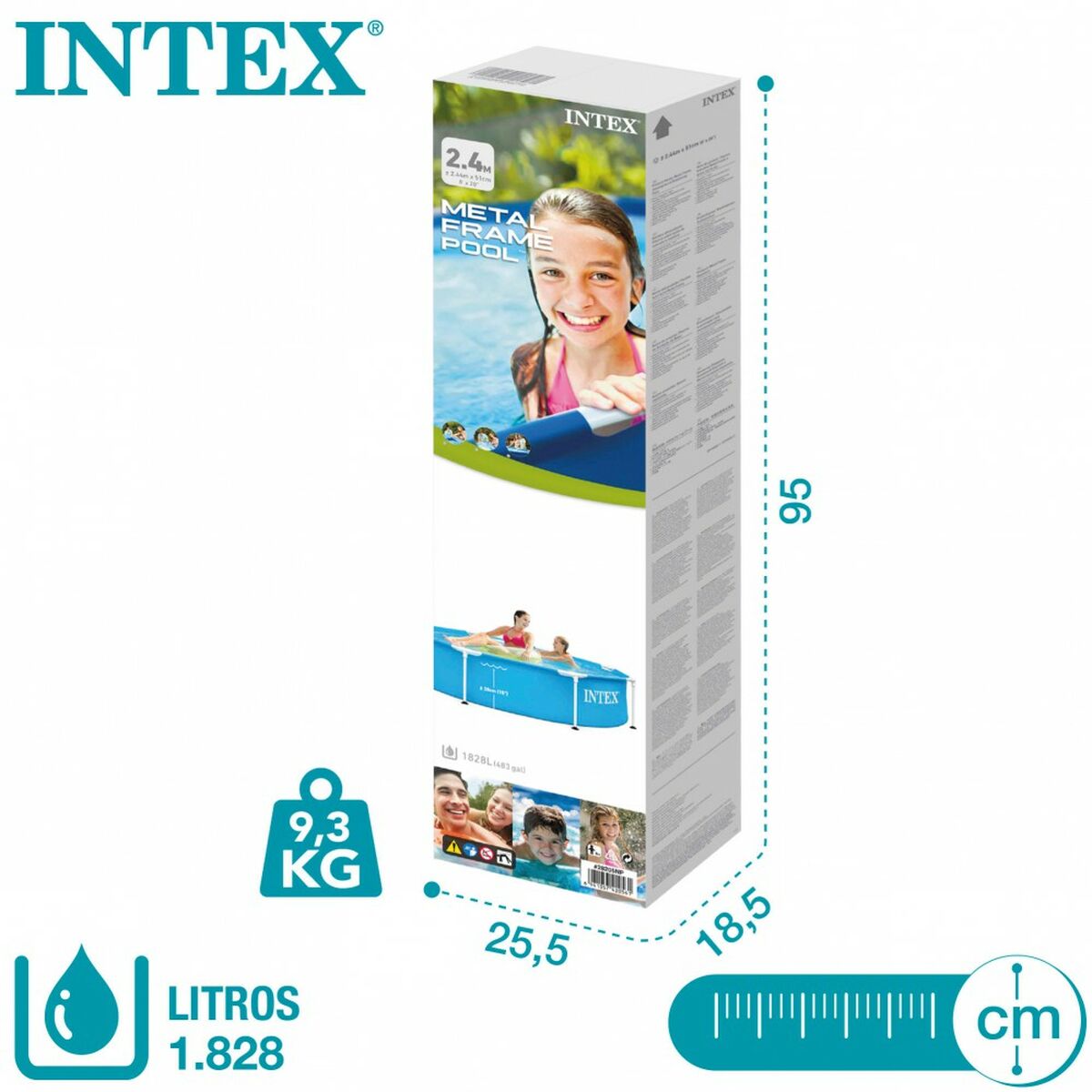 Irrotettava allas Intex 28205NP 1828 L 244 x 51 x 244 cm
