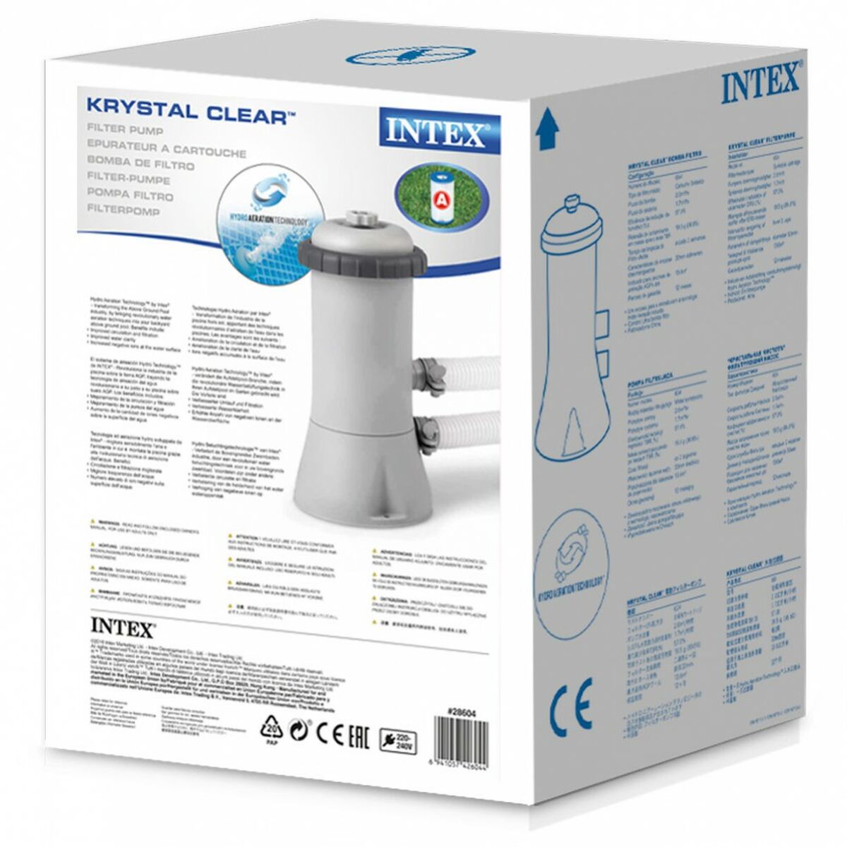 Uima-altaan käsittelylaite   Intex 28604         220-240 V Harmaa 2006 l/h