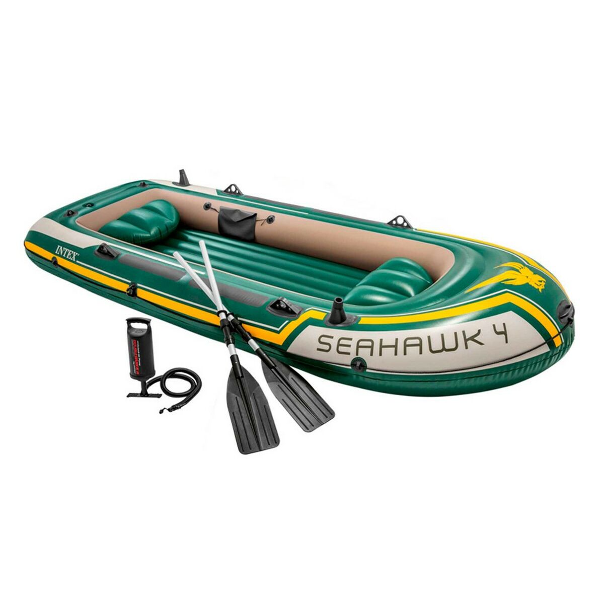 Puhallettava vene Intex Seahawk 4 Vihreä 351 x 48 x 145 cm