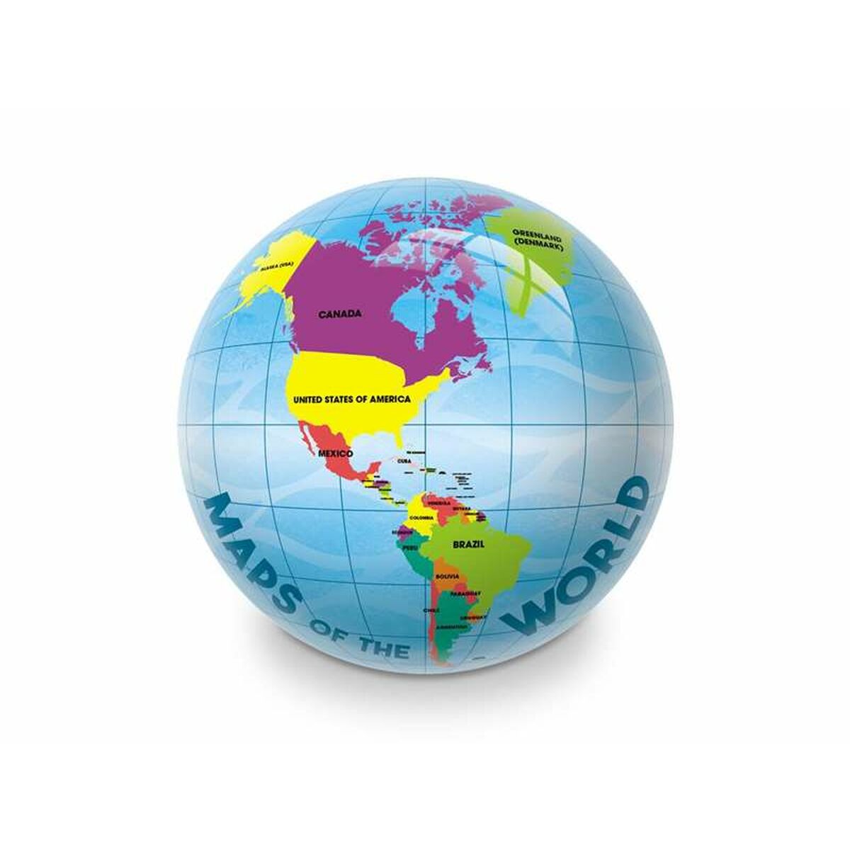 Pallo Unice Toys World Map Ø 23 cm PVC