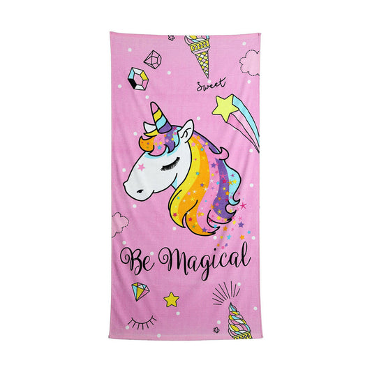Rantapyyhe Secaneta 8412491604698 Yksisarvinen Pinkki 75 x 150 cm