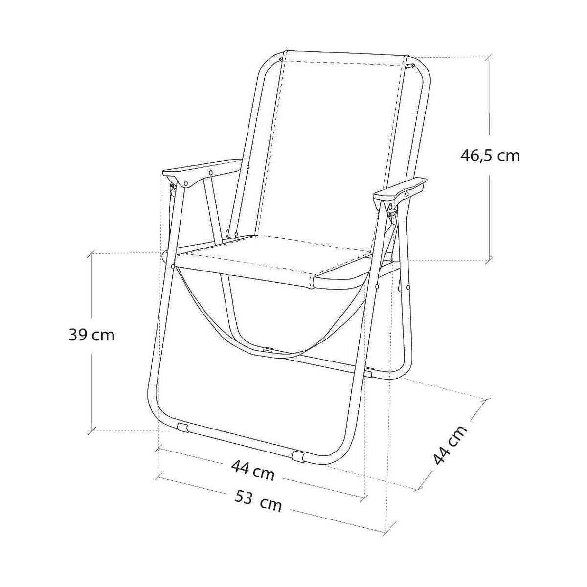 Folding Chair Colorbaby Mediterran 53 x 44 x 76 cm Turkoosi Valkoinen