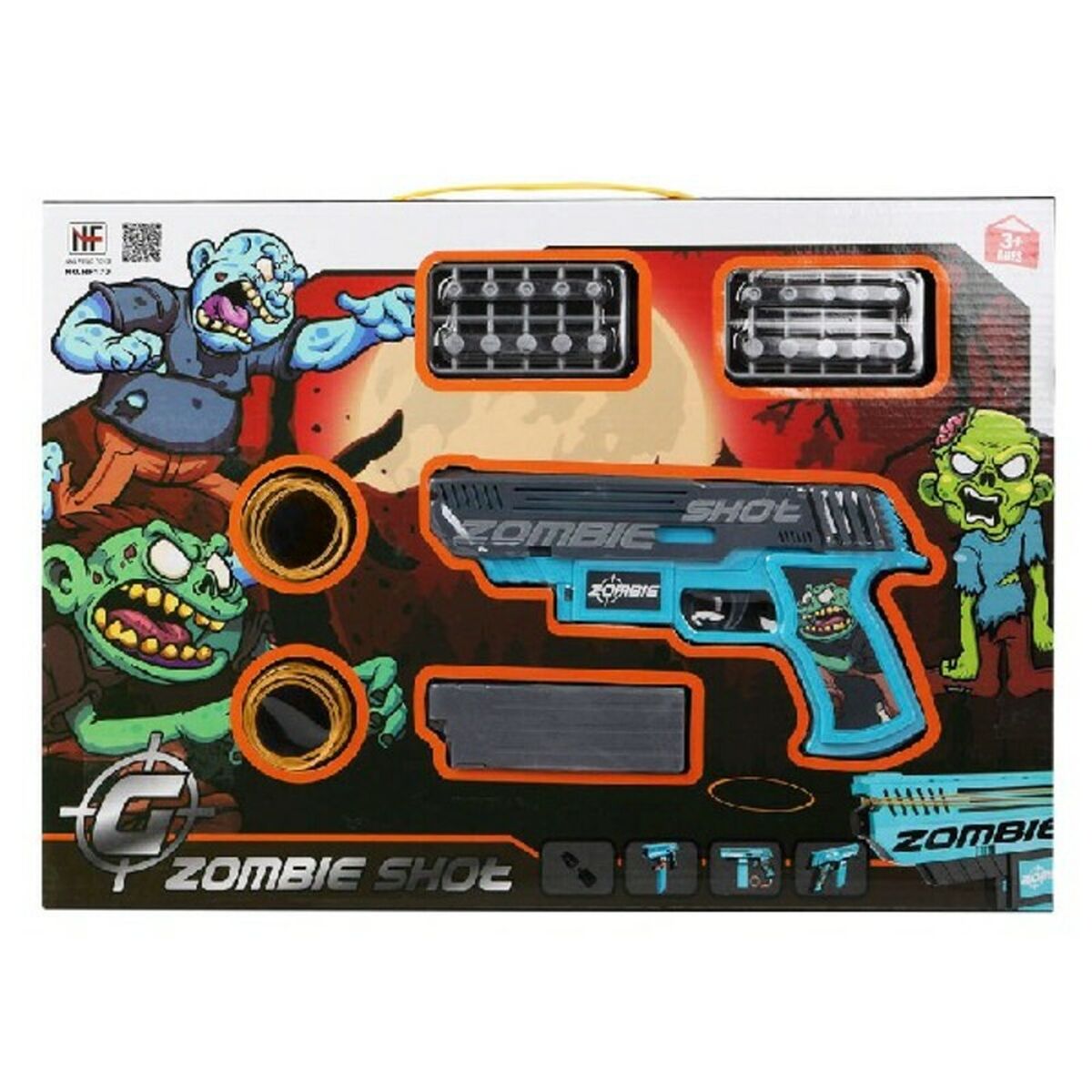 Playset Zombie Shot Tikkapyssy Sininen (43 x 30 cm)