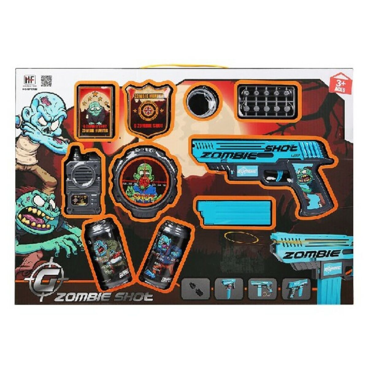 Playset Zombie Shot Tikkapyssy Sininen (50 x 35 cm)