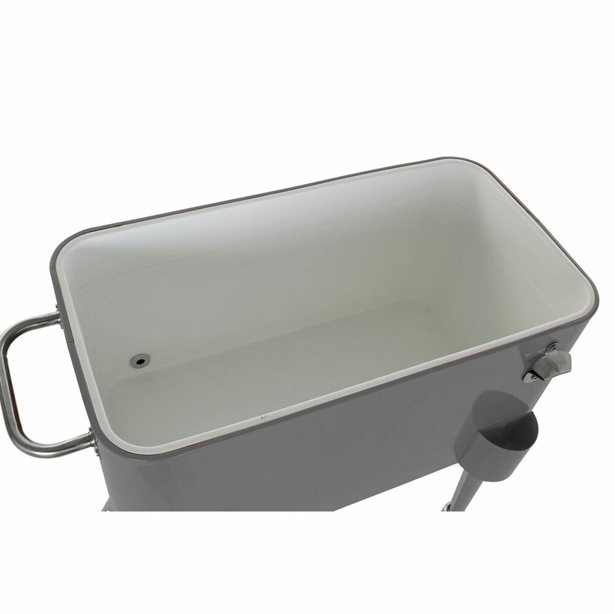 Jääkaappi DKD Home Decor Harmaa Renkailla 74 x 43 x 80 cm Teräs Tumman harmaa polypropeeni 56 L (74 x 43 x 80 cm)
