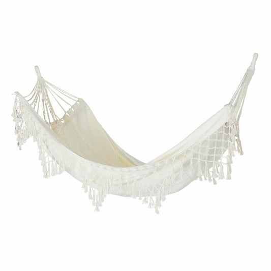 Riippumatto DKD Home Decor Beige Polyesteri Puuvilla Alumiini (285 x 130 cm)