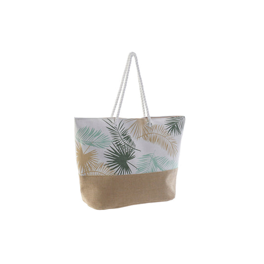 Rantalaukku DKD Home Decor 60 x 16 x 42 cm Beige Ruskea Vihreä