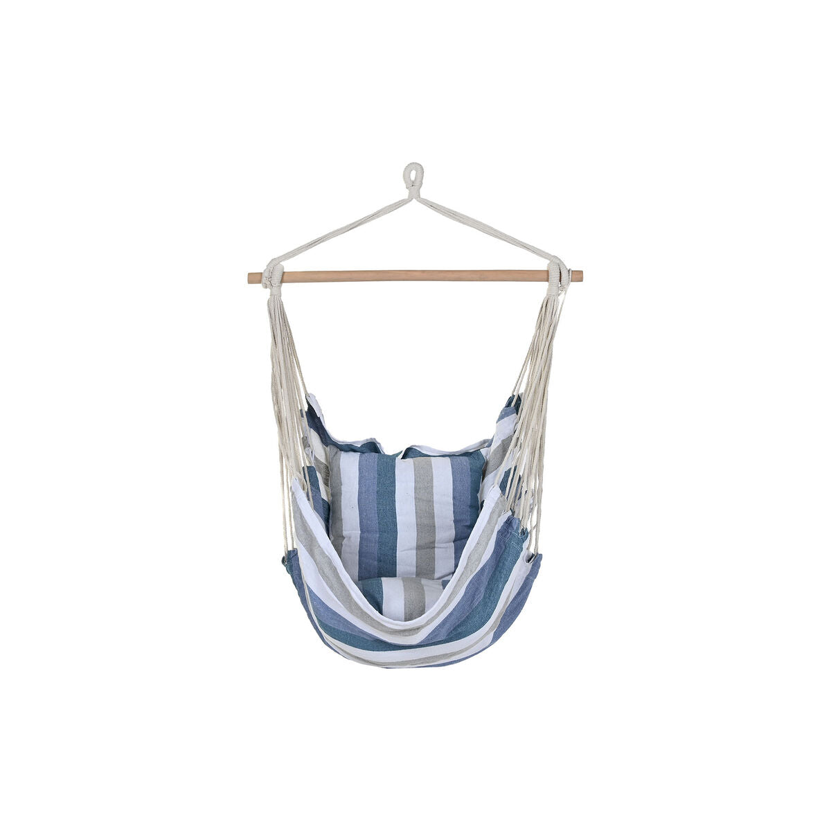 Riippumatto DKD Home Decor Raidat Sininen Valkoinen (100 x 60 x 135 cm)