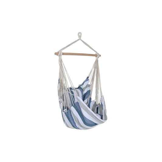 Riippumatto DKD Home Decor Raidat Sininen Valkoinen (100 x 60 x 135 cm)