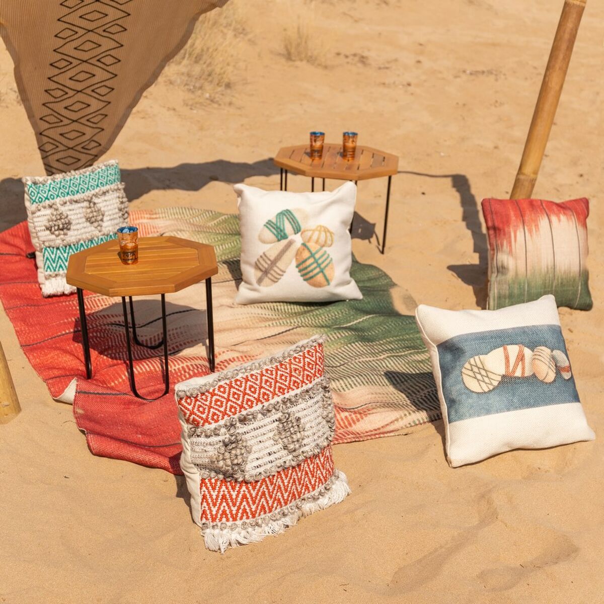 Tyyny Boho Syaani 45 x 45 cm