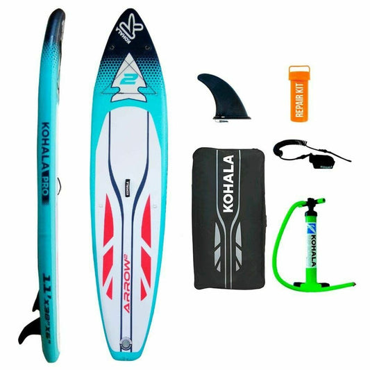 Ilmatäytteinen Paddle Surf Board Tarvikkeilla Kohala Arrow 2 Sininen ( 335 x 75 x 15  cm)