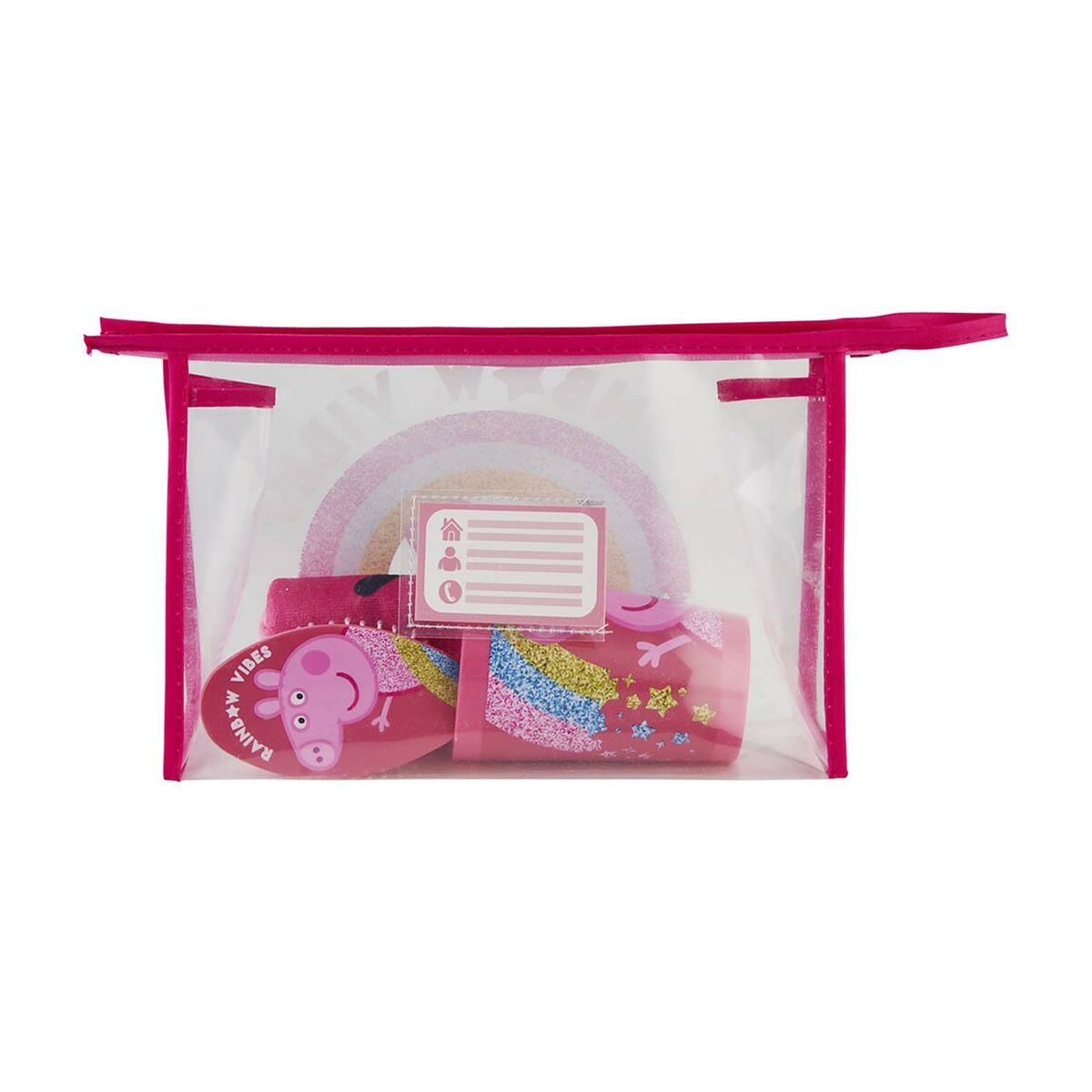 Toilettilaukku ja tarvikkeet Peppa Pig 4 Kappaletta Fuksia (23 x 16 x 7 cm)