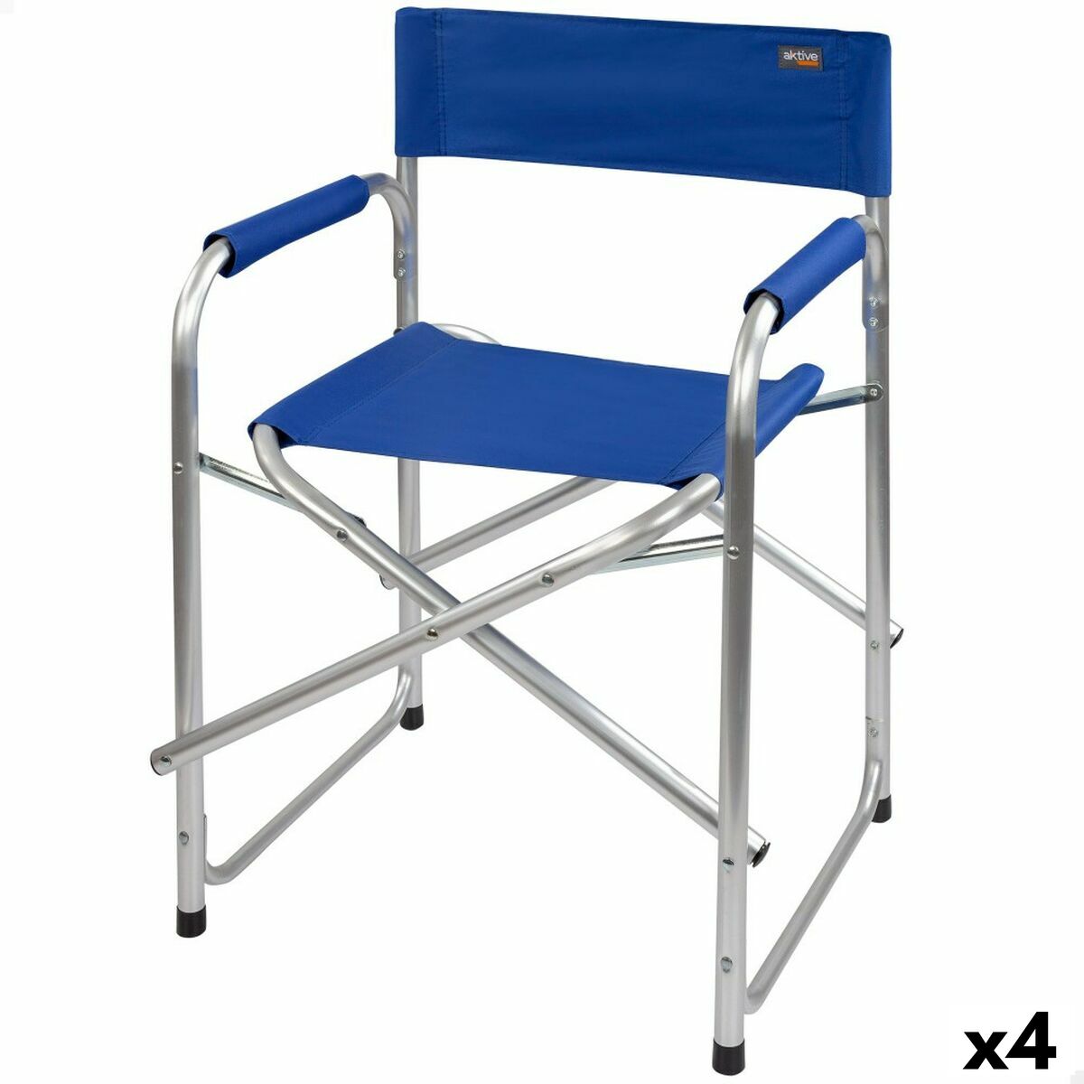 Taitettava retkituoli Aktive Sininen 56 x 78 x 49 cm (4 osaa)
