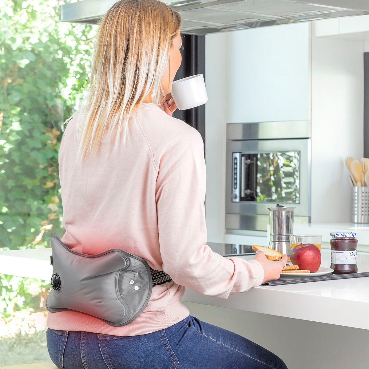 Säädettävä uudelleen täytettävä kuumavesipullo Hutter InnovaGoods 400W Harmaa